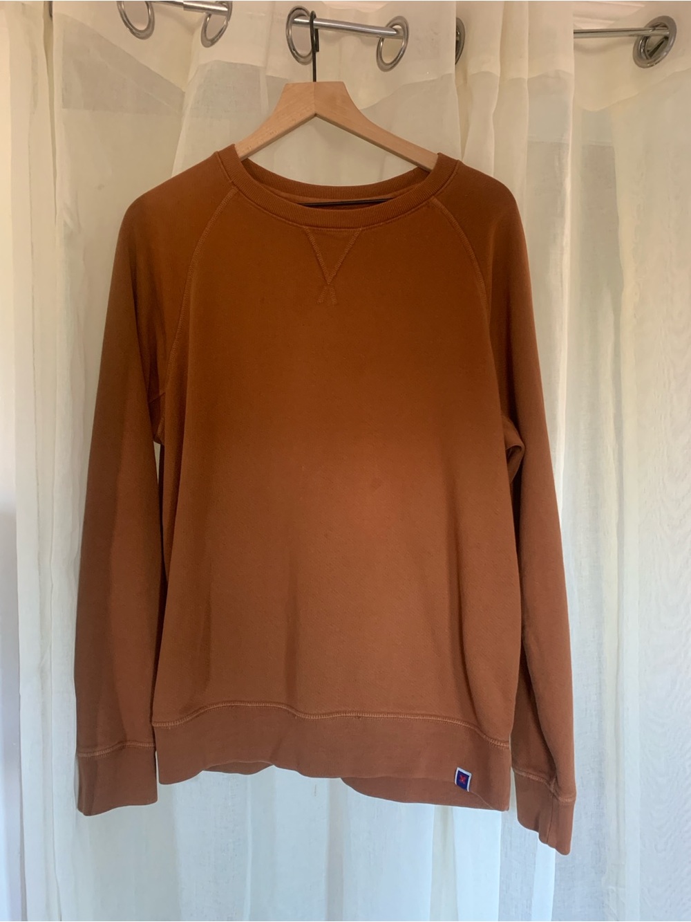 Best Made Co. Raglan Crewneck Sweatshirt in Brown Size Large